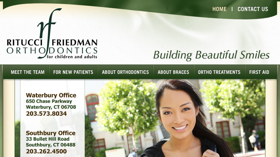 Homepage for Ritucci Friedman Orthodontics